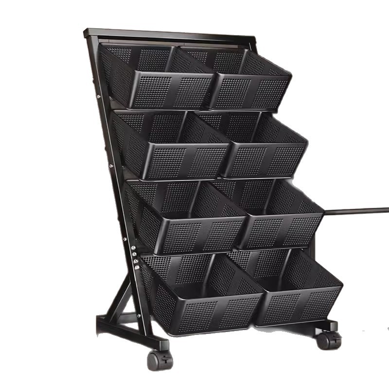 Estante de cocina cesta de múltiples niveles de suelo carrito doméstico cesta de almacenamiento de bocadillos estante multifuncional de almacenamiento de frutas y verduras Application Scenario