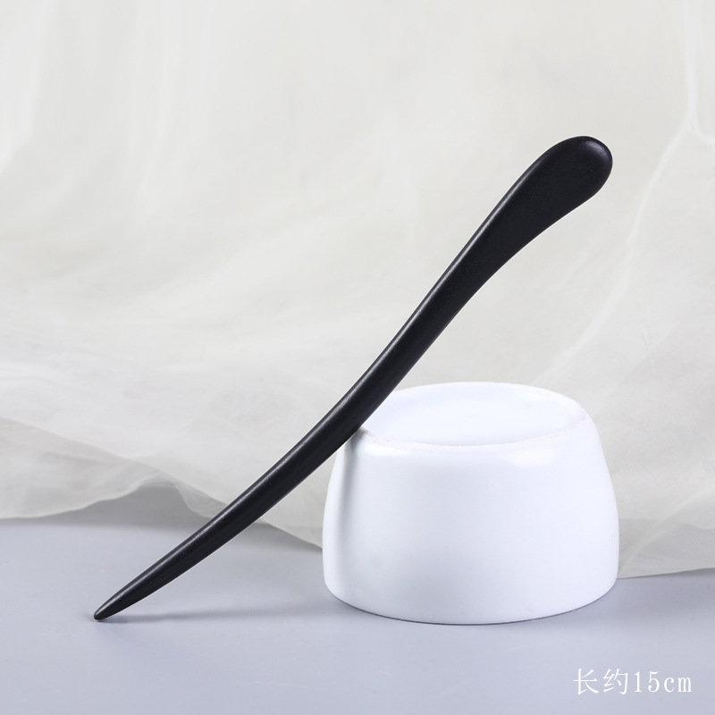 15cm short hairpin made of purple sandalwood, ancient-style hairpin, new Chinese-style hairpin, black sandalwood Hanfu hairpin Item Picture