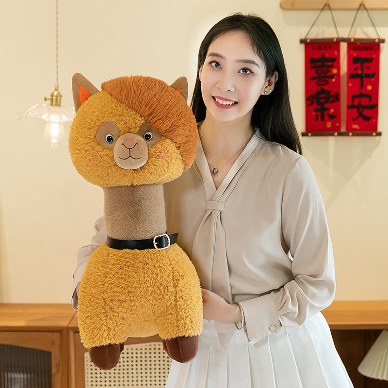 Cute alpaca plush toys, cross-border lamb dolls, children's sleeping pillows, event gifts, can be made with logos details Picture