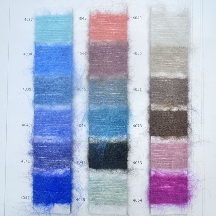 Colored fiber samples, multi-color mixed yarns, handcrafted DIY materials, textile fabrics, decorative materials display samples details Picture