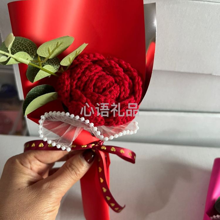 火爆产品针织花，教师节、母亲节礼物情人节礼物
