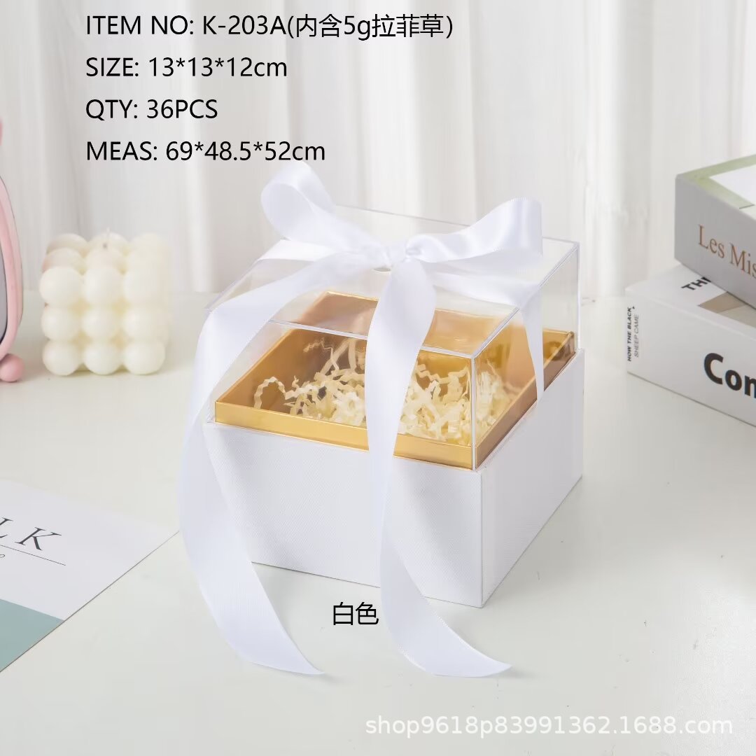 Square acrylic gift boxes, wedding candies, souvenirs, gifts, return gifts, whole piece wholesale gifts Specification image