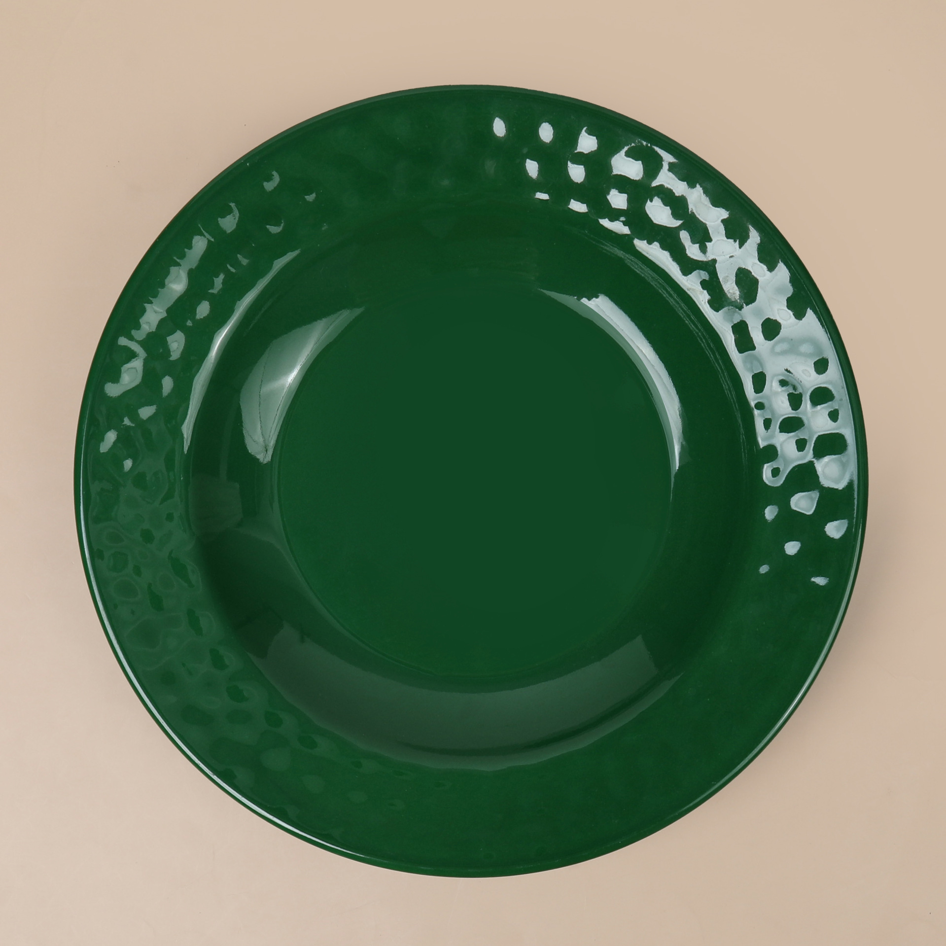 Ceramic plates, hotel tableware, round scallop plates, shallow plates, hot dish plates, Western steak plates, creative irregular-shaped plates Item Picture
