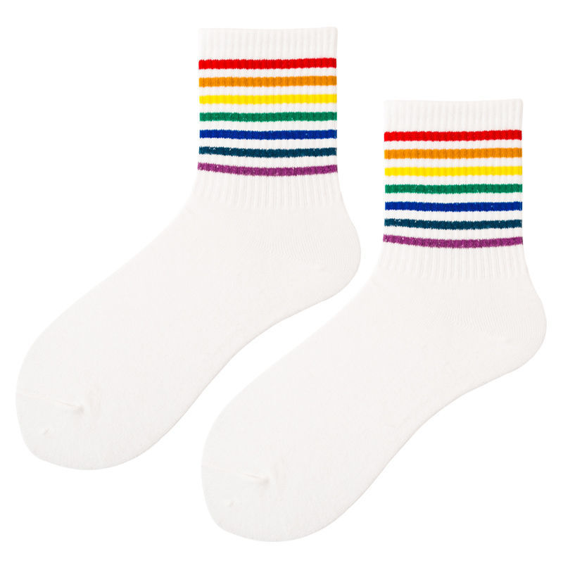 运动、休闲棉袜实物图