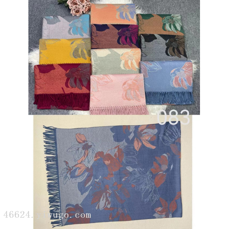 New order style cross-border scarf wholesale, core-spun yarn, flower e-commerce live streaming supply chain Application Scenario