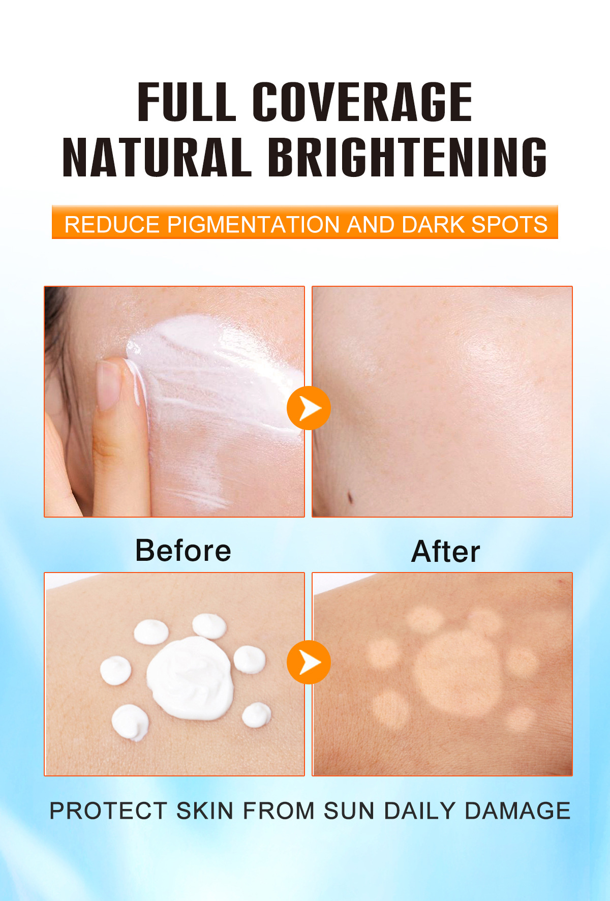 Aislante mineral vegano protector solar BB crema SPF30 PA+++ refrescante hidratante suavizante nutrir piel blanqueador brillo - 4