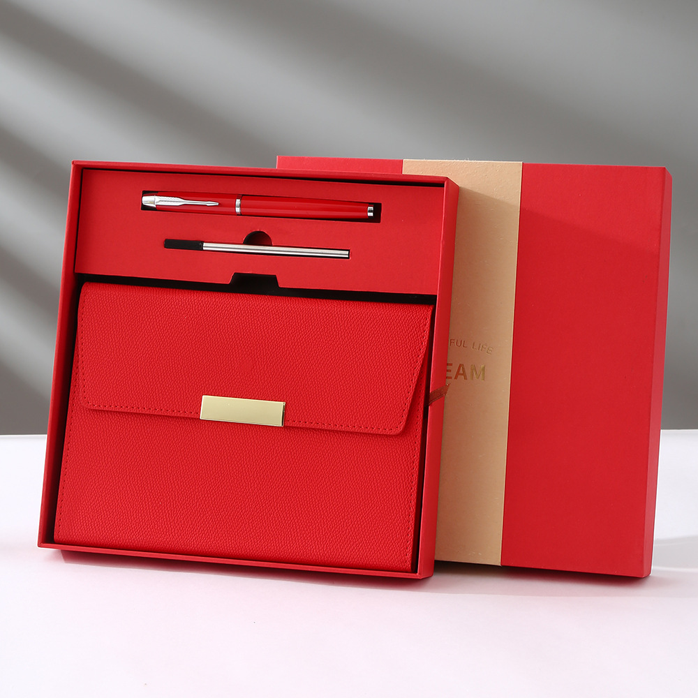 Amazon Cross-border Thanksgiving Notebook Pen Gift Box Set, business light luxury high-end notebook printed logo