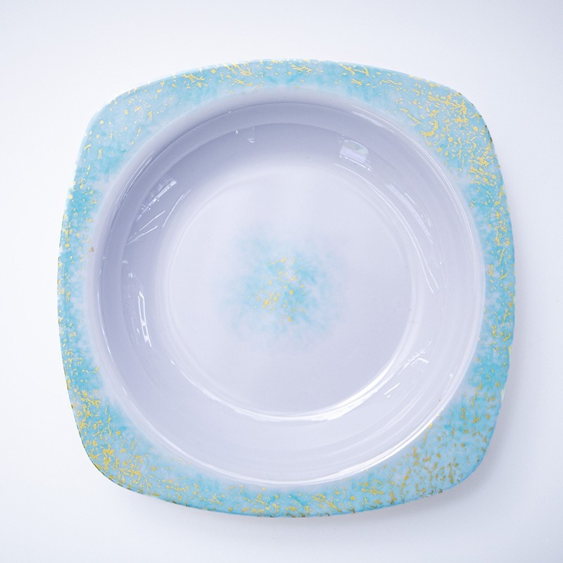 跨境密胺餐盘新款塑料盘仿瓷酒店盘子菜盘面包盘蛋糕点心餐盘订制