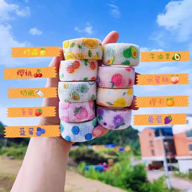 Non-woven fabric self-adhesive bandage, outdoor sports protective bandage, office writing finger protection bounty bandage, high appearance level finger bandage Specification drawing