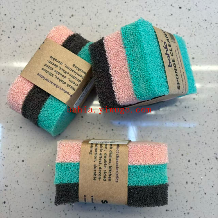 Silicone sponge cleaning cloth for kitchen cleaning, dishwashing cloth for cleaning and stain removal, multi-functional scouring pad bahia details Picture