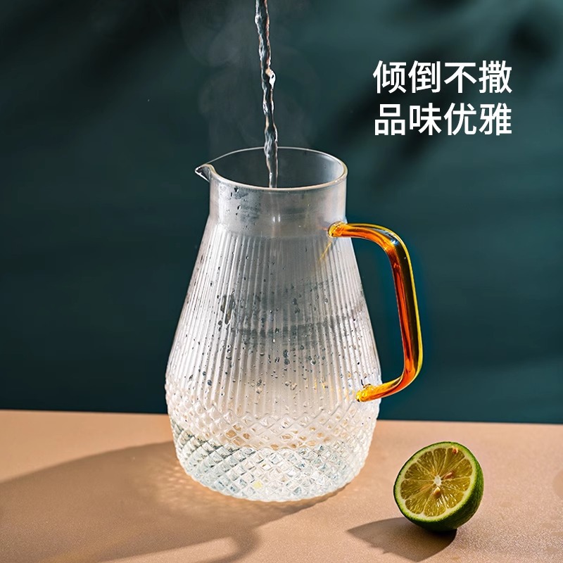 玻璃凉水壶半夏壶套装家用泡茶壶耐高温花茶壶冷泡水果茶跨境热销