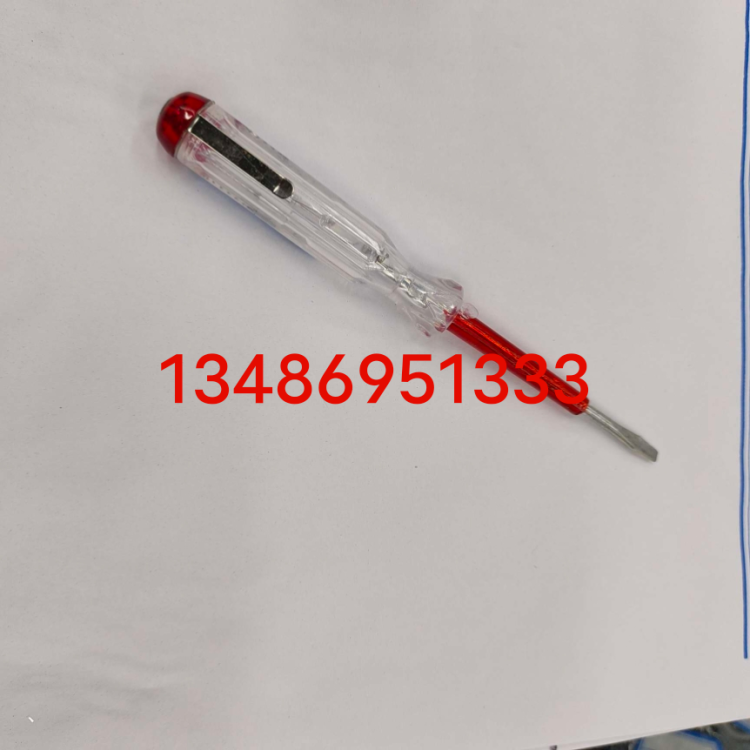 Electrician's voltage tester, household electrician's voltage detector, high-brightness insulated voltage tester, wholesale electrician's work pen, induction voltage tester Item Picture