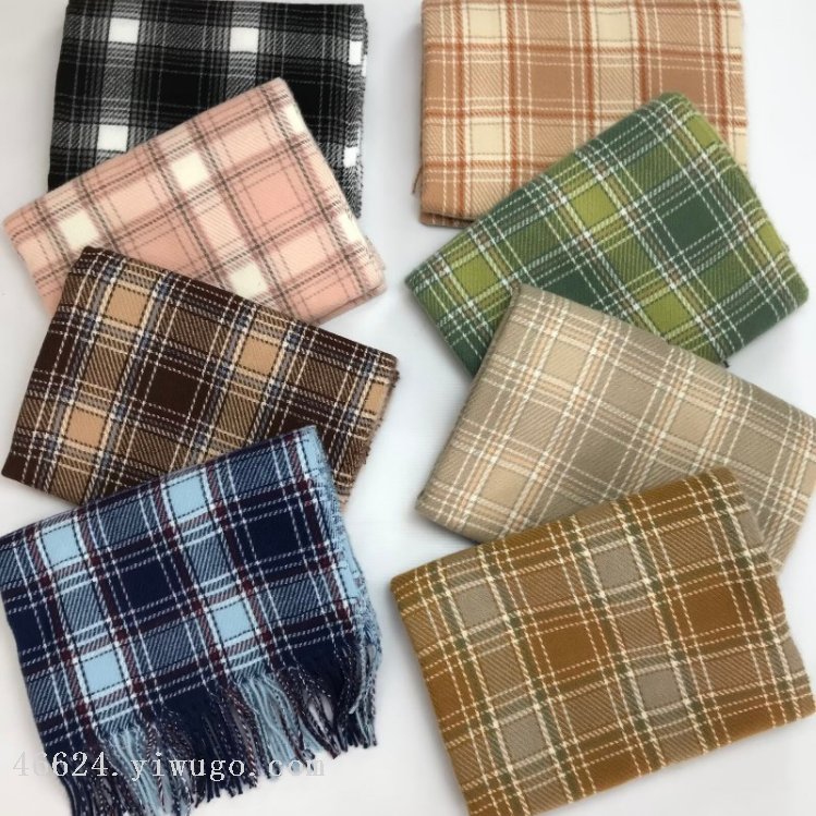 跨境围巾批发电商直播供应链供货82格子系列