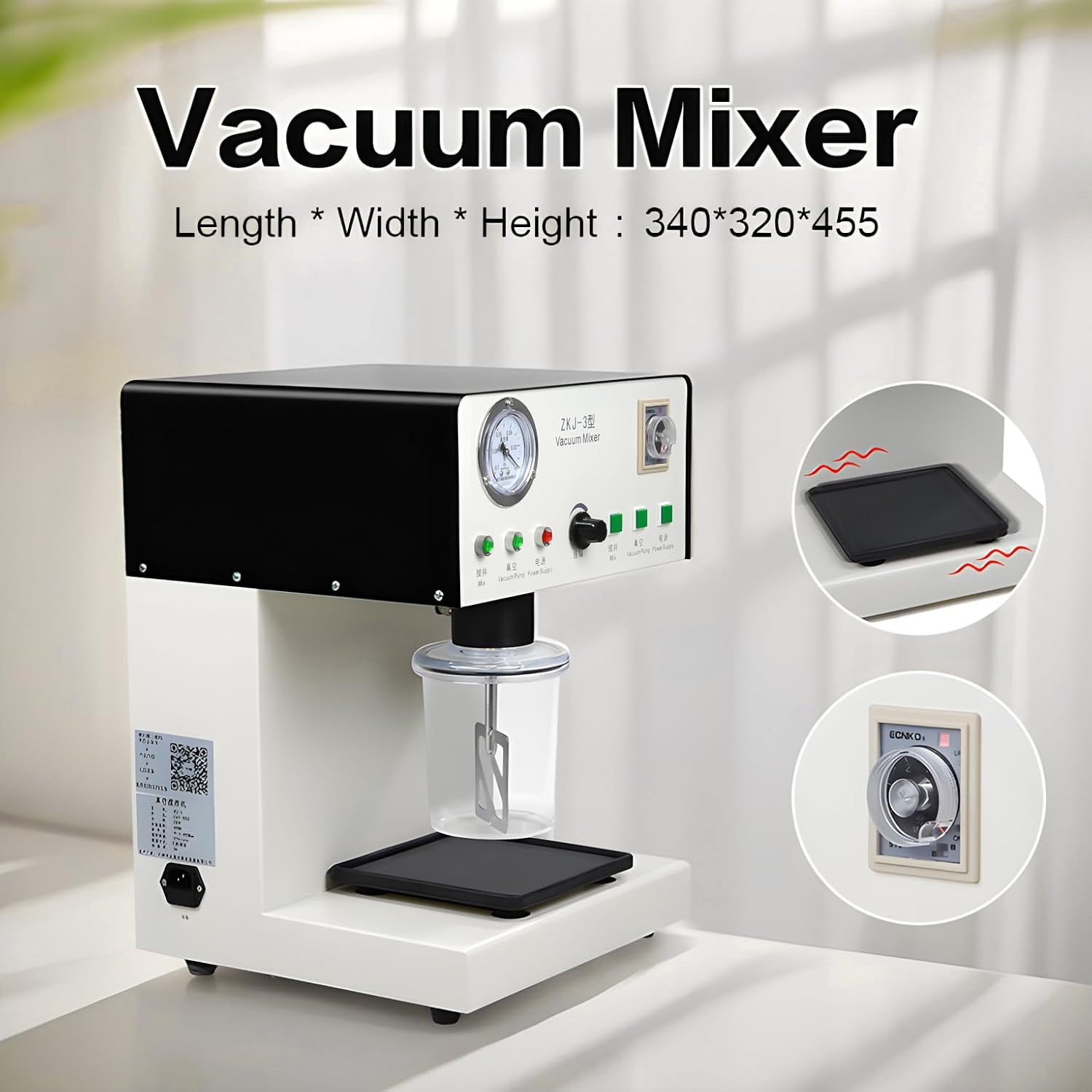 Foreign trade dental vacuum mixer, dental technician alginate mixer, gypsum vacuum embedding machine full figure