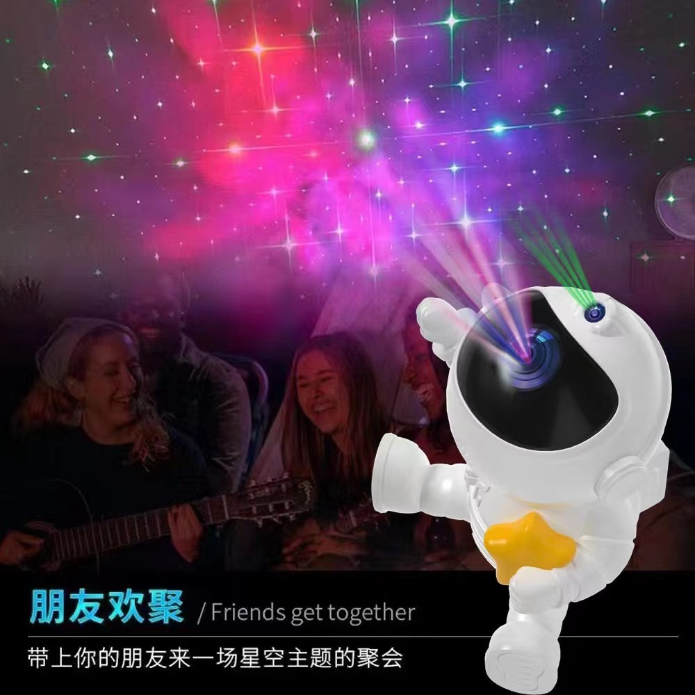 新款宇航员星空灯 投影灯 浪漫礼品氛围太空人投影小夜灯卧室摆件产品图