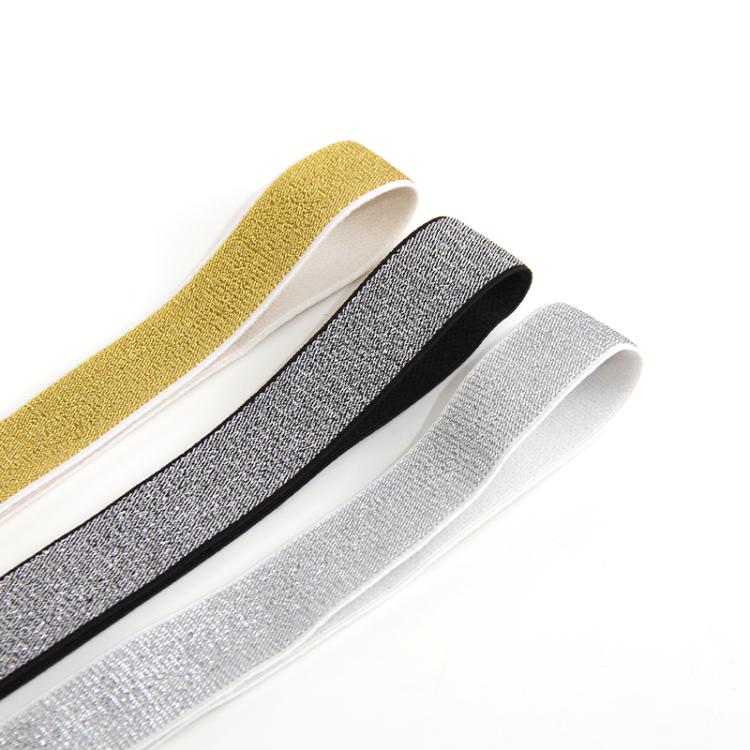 Gold and silver scallion elastic band, wool base shoulder strap, colorful scallion shiny gift box packaging, hair band, knotted hair rope, hair tie, widened children's clothes Specification image