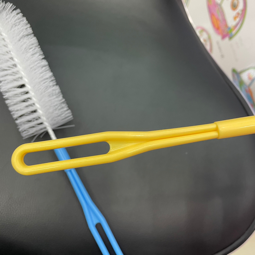 Baby bottle cleaning brush, plastic pp bristle brush, mother and baby care products, baby bottle brush, brush holder details Picture