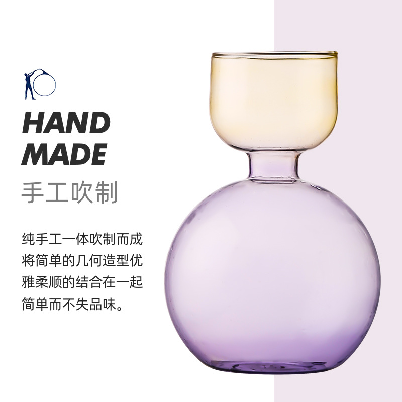 High-end, modern, simple, transparent glass vase, fresh water cultivation, niche vase, artificial flower arrangement, living room flower arrangement Application Scenario