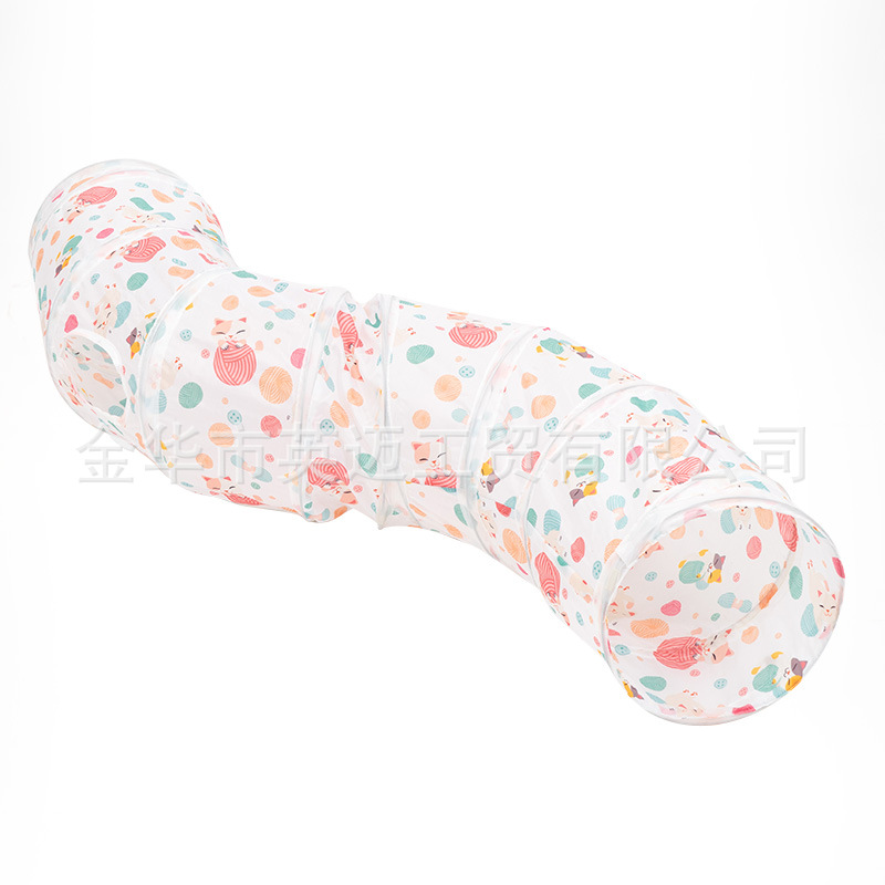 Non-woven fabric printed cat bed, rolling Totoro tunnel set, all-season universal cat toy, foldable cat tent Specification image