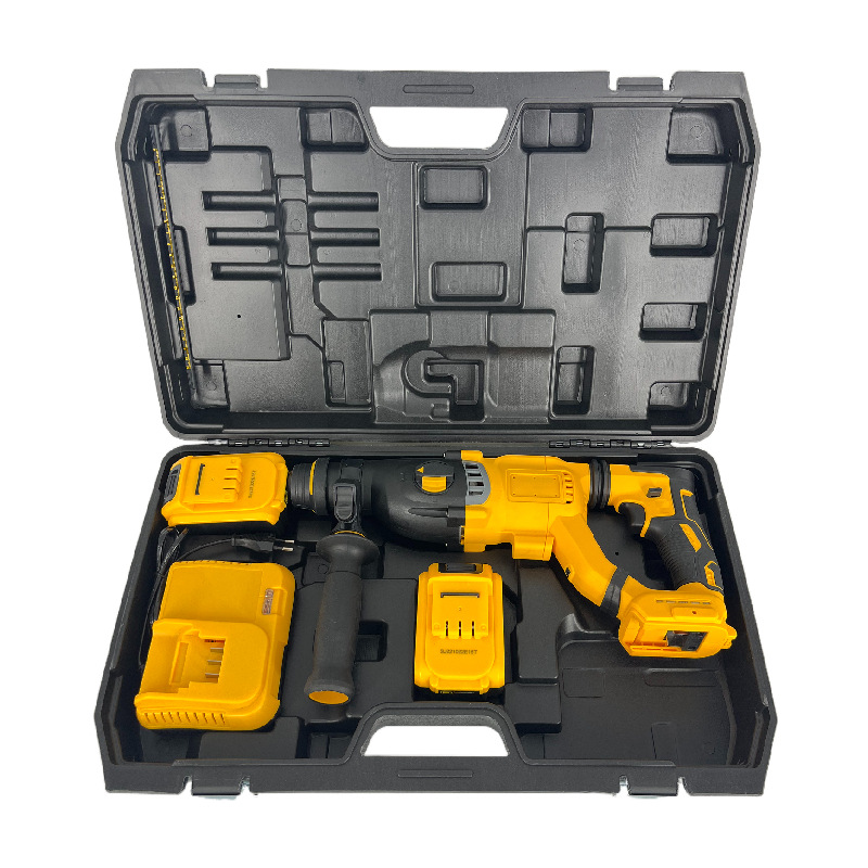 Lithium battery brushless electric hammer, electric pick, electric drill tool set, multi-functional impact drill, four-pit electric hammer, electric tool wholesale