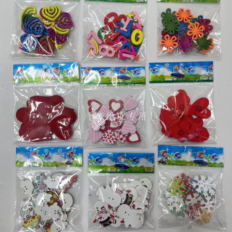 CARTOON WOOD CHIP 创意彩色木片装饰材料/小配件