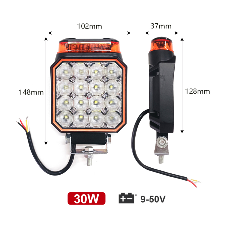 New 9-80V high-power LED work light, off-road car light, maintenance light, construction machinery excavator wide-field light details Picture