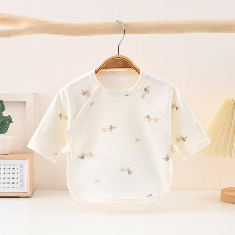 Newborn half-back clothes, baby boneless tops, cotton clothes for spring, autumn and summer, baby clothes for all four seasons, and long autumn clothes for newborns Specification image