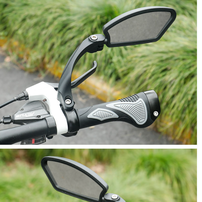 202202 Bicycle handlebar rearview mirror, flat rearview mirror, mountain rearview mirror, adjustable rearview mirror for cycling Item Picture