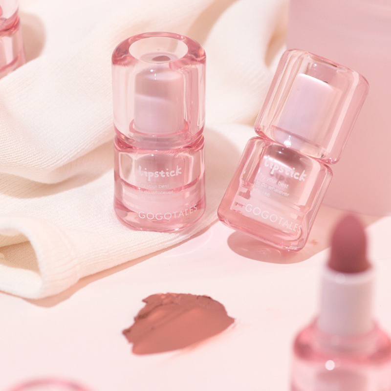 Velvet matte nude lipstick moisturizing makeup, neutral nude color
