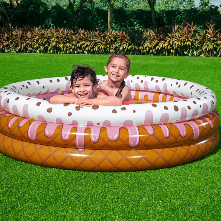 原装正品Bestway冰淇淋戏水池充气游泳池婴幼儿沙池海洋球池51144