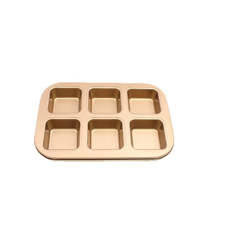 Cross-border square 6-12 square baking tray cake molds, non-stick baking tray square pudding cake baking tools Specification image
