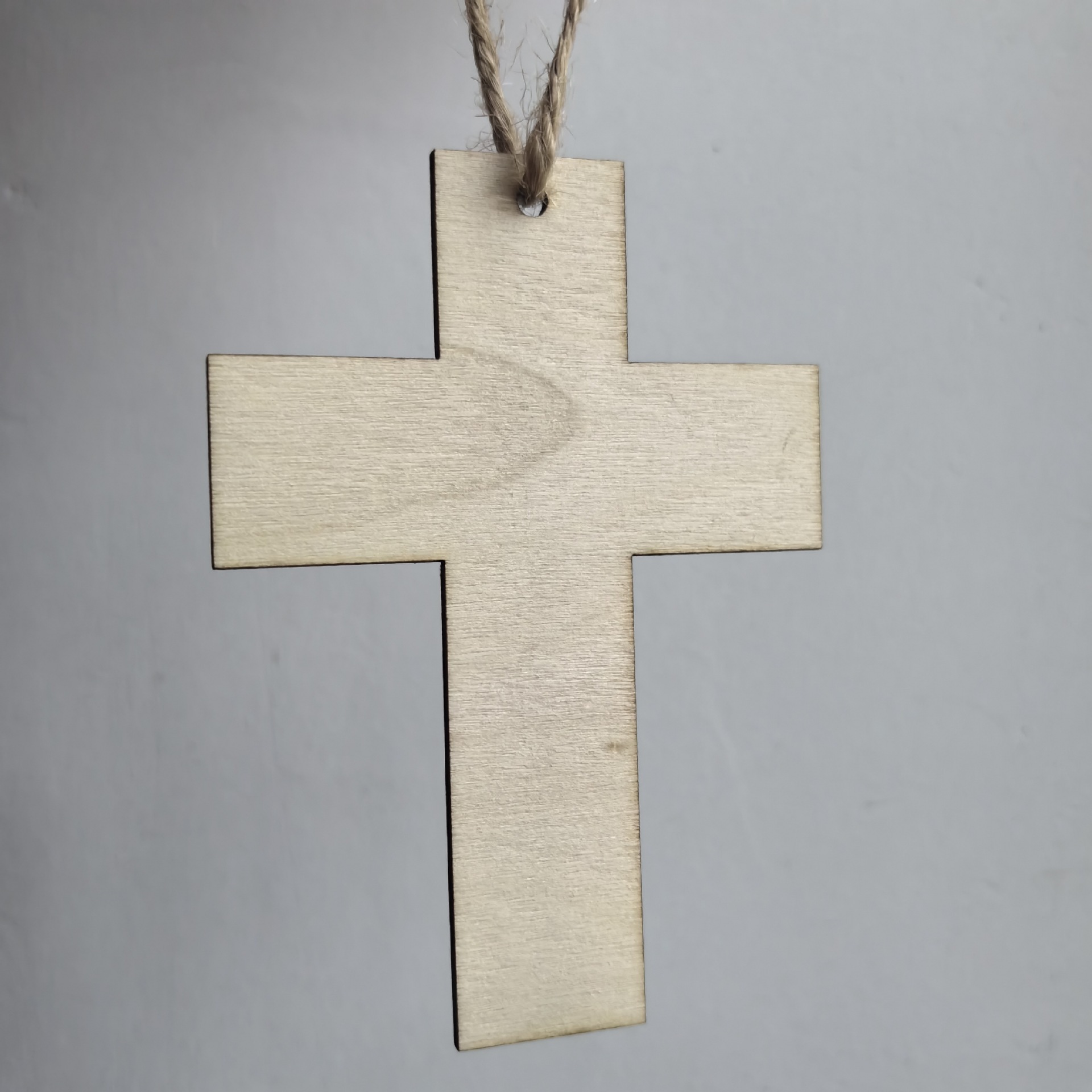 DIY wooden blank cross pendant unfinished Thanksgiving and Christmas family party decoration tag Item Picture