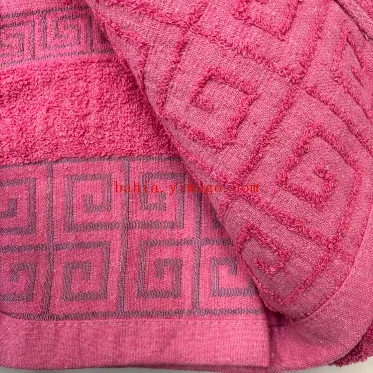 bahia Hotel Bath towels, bath towels, household absorbent wrap towels, 90*170cm, large-sized embroidered cotton bath towels Specification image