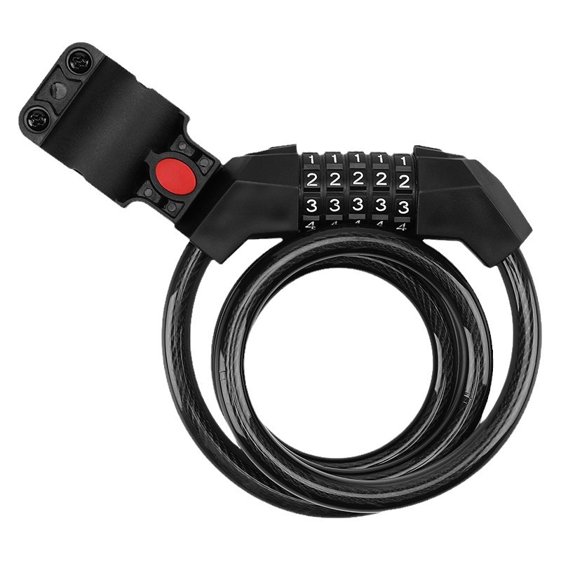 Bicycle lock riding equipment: five-digit password transparent thickened steel cable waterproof and anti-theft mountain bicycle password lock Application Scenario