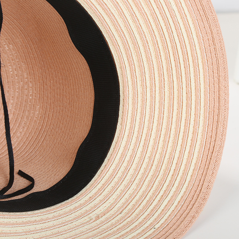 Chenglei's finely woven straw hat is a cute girl's summer sun protection hat for going out and shopping. It's also a student's summer thin and sagging hat Specification image