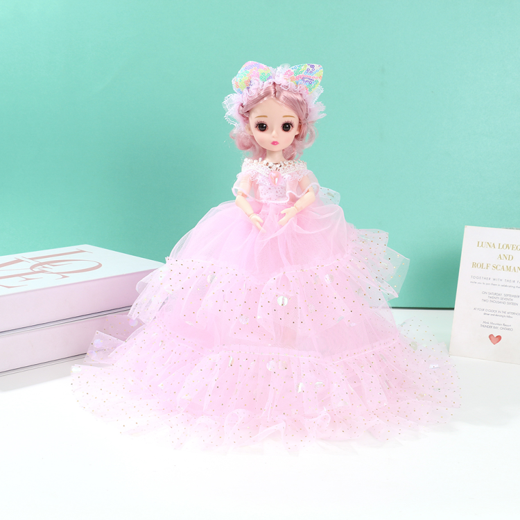 Internet-famous toy, gauze bow dress, princess doll, children's little girl doll, birthday gift toy Item Picture