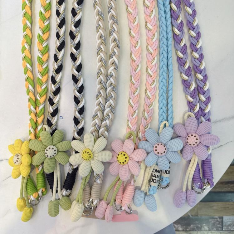 A fashionable, simple and elegant mobile phone lanyard with a large flower that is a bestseller in foreign trade Specification image