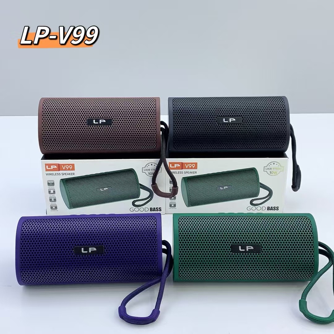 2026跨境蓝牙音箱户外无线便携式挂绳迷你音响大功率超重低音炮白底实物图