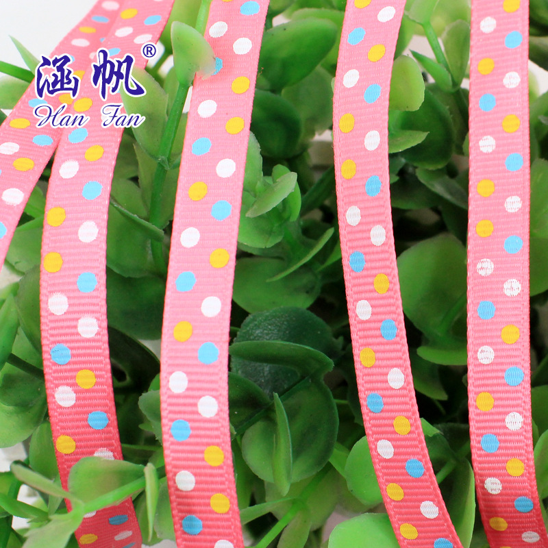Ribbed ribbon printing DIY ribbon dot printing ribbon dot printing polyester ribbon polyester ribbon clothing accessories Specification image