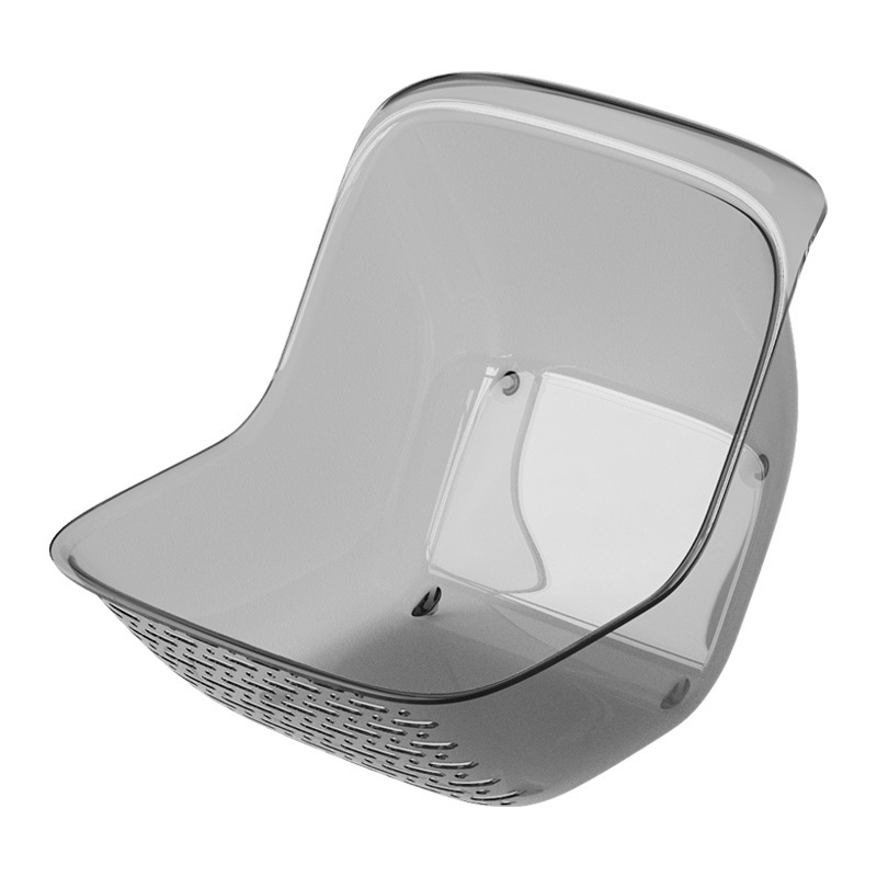 蜗牛厨房水槽果蔬沥水篮洗菜盘多功能免打孔多功能果蔬沥水篮白底实物图