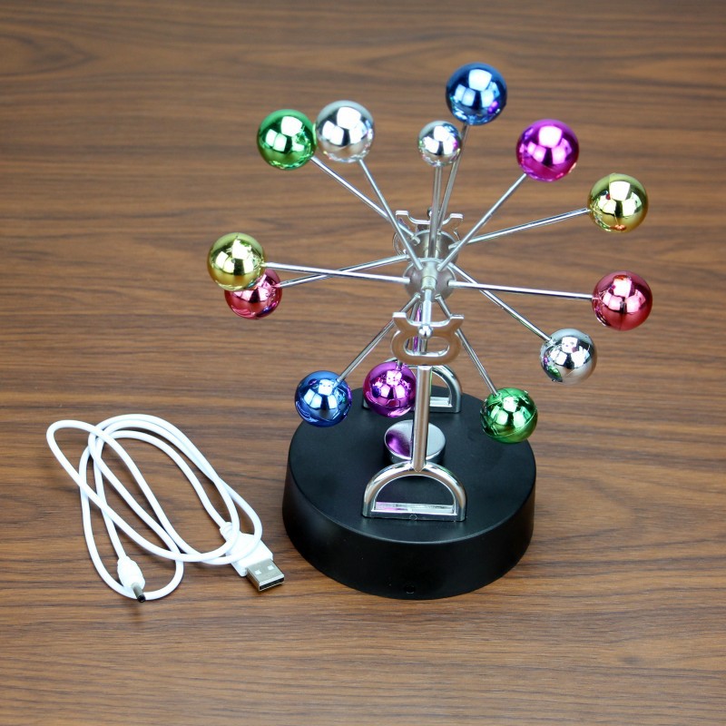 Wholesale of magnetic ornaments for home entrance hall decoration, including color ball Ferris wheel perpetual motion instrument without rocker Specification image