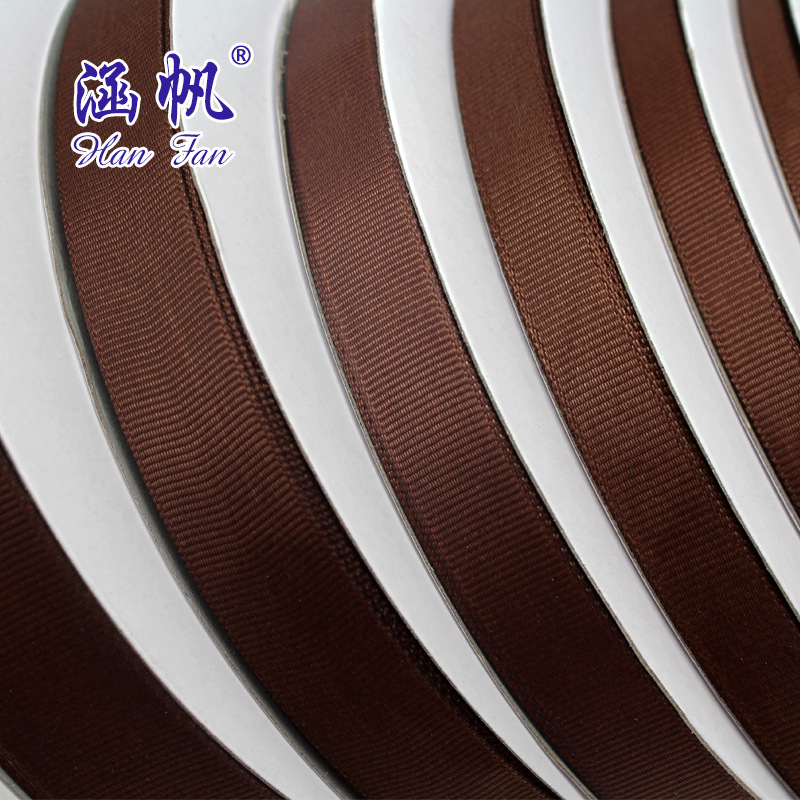 Hanfan encrypted ribbed ribbon, cake silk ribbon, festival gift ribbon, gift box packaging, colorful ribbon, ribbed edge color satin ribbon details Picture