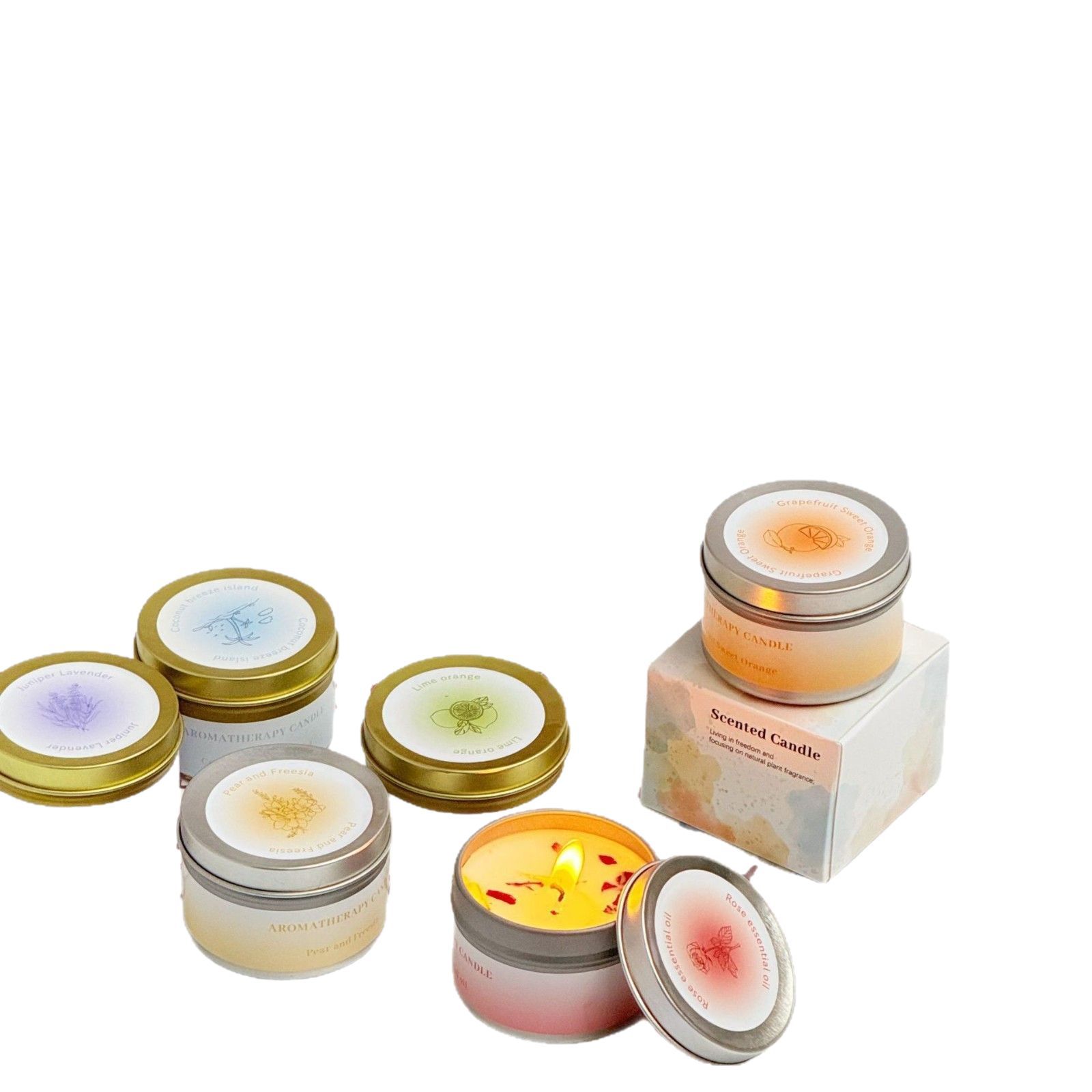 Cross-border soy wax dried flower scented candle? Wedding souvenirs, birthday gifts, floral fragrances, scented candles Application Scenario