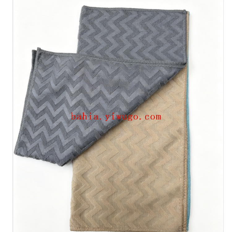 Superfine fiber absorbent cleaning cloth, glass cleaning cloth, large pearl jacquard 3-piece set