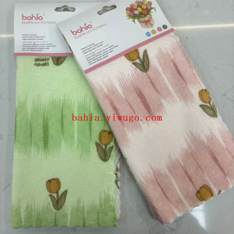 30*30cm lace towels, digital printed towels, 2 pieces each, kitchen cleaning towels, absorbent and stain-removing dishwashing towels, Bahia Application Scenario