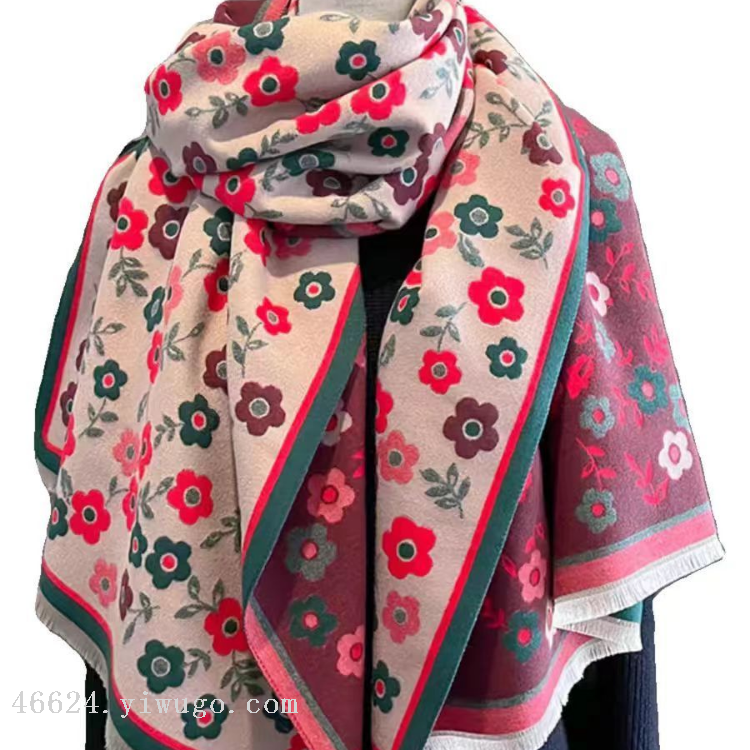 We offer wholesale scarves for e-commerce live-streaming, high-quality high-speed jacquard series with colorful small flowers, and supply chain services Item Picture