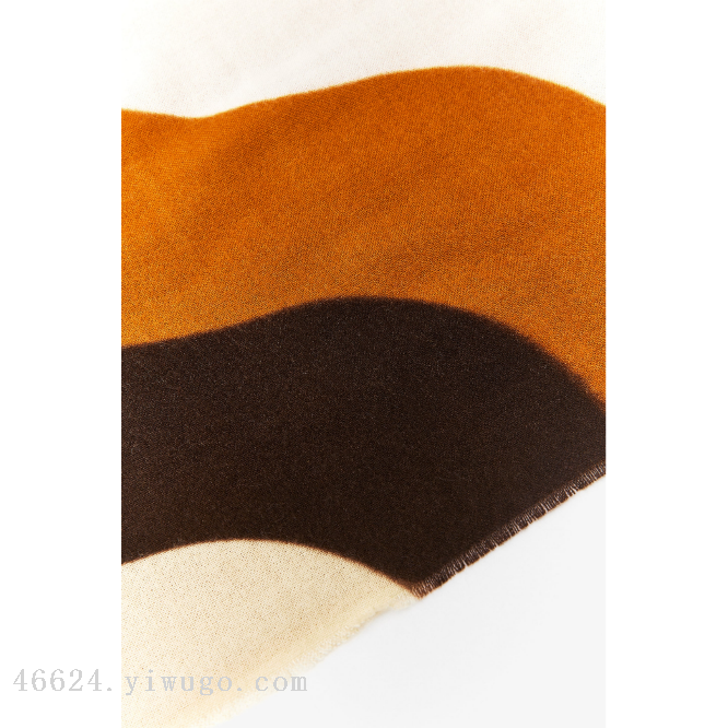 The new product of cross-border scarf wholesale e-commerce with water ripple printing is made of 60-count acrylic imitation cashmere Specification image