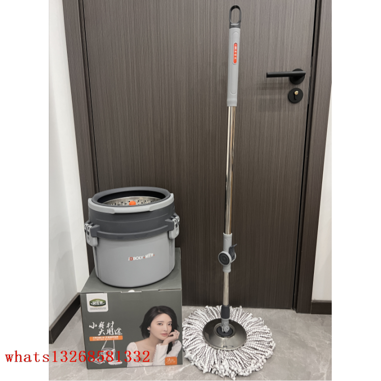 New type of dry and wet dual-purpose rotating mop, no need for hand washing, enlarged and thickened household rotating mop, lazy person absorbent mop bucket Specification image