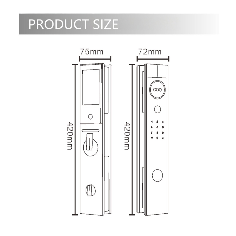 Tuya Tongtong smart Lock, fingerprint lock, Home door, Electronic lock, Remote Electronic door lock, card Swiping, fingerprint and password lock Specification image