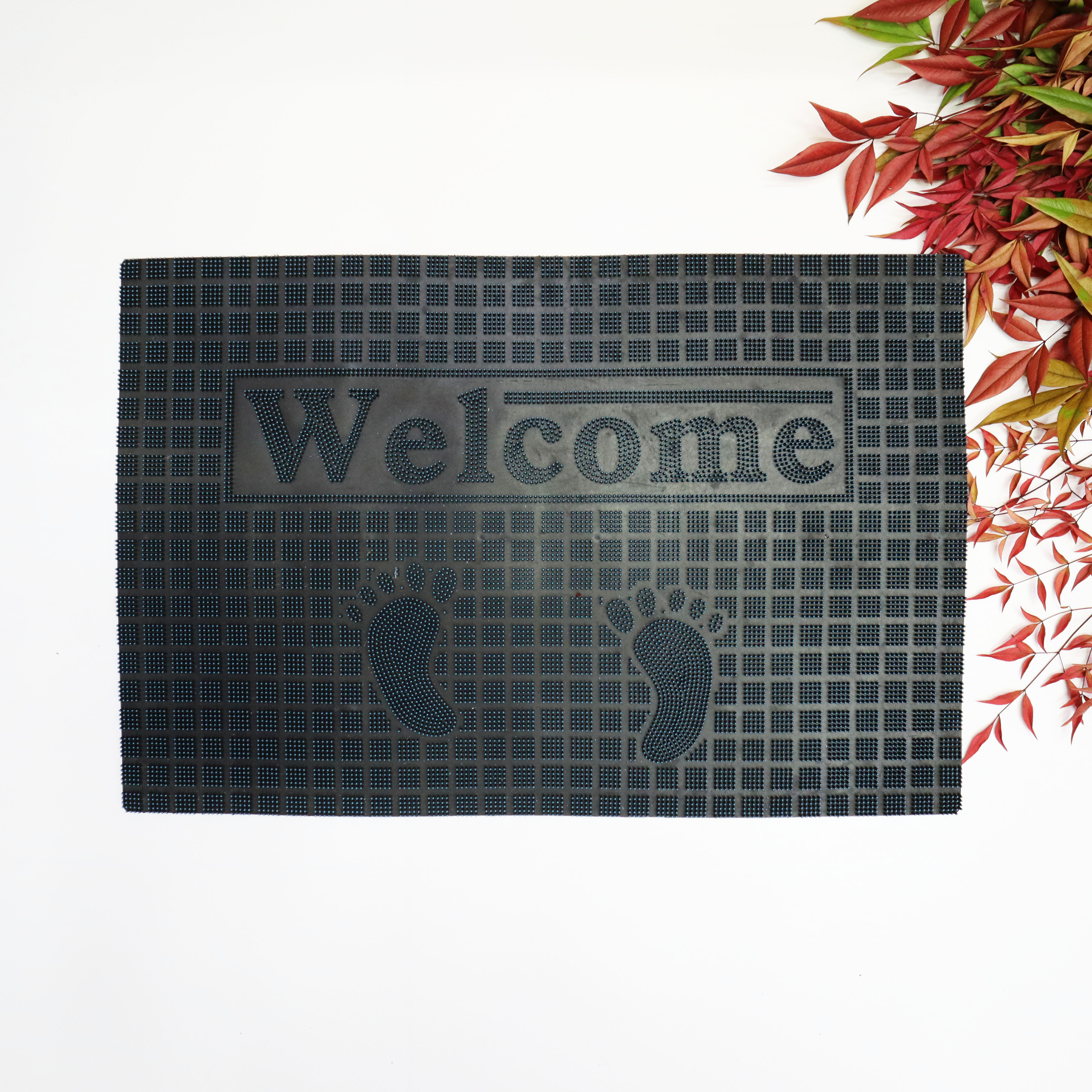 European-style gilded rectangular anti-slip PVC injection molded welcome round carpet floor mat carpet door mat Specification image